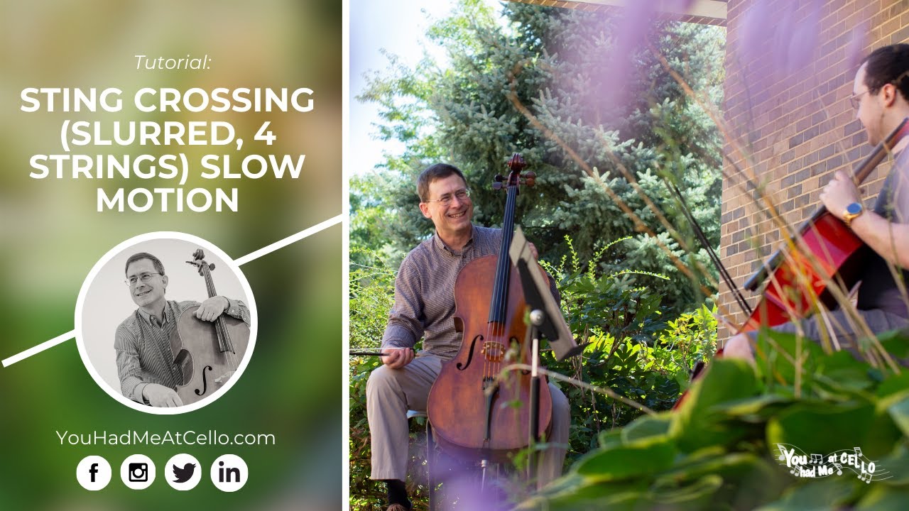 Sting Crossing (slurred, 4 strings) Slow Motion