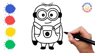 MINION | Drawing and Painting for Kids | Drawing step by step by Desenhos da Tia Anabela 477 views 3 months ago 8 minutes, 27 seconds