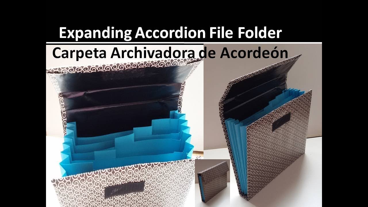 DIY Expansion Accordion File Folder-Carpeta Archivadora de Acordeón  @InnovaManualidades @Craftastic - YouTube