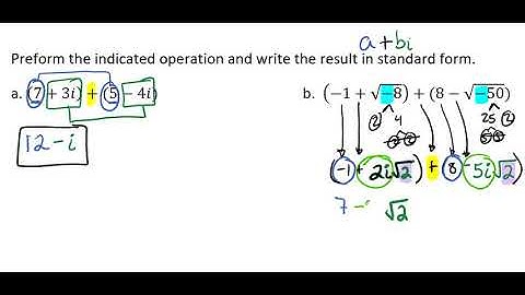 Adding and Subtracting Complex Numbers Video