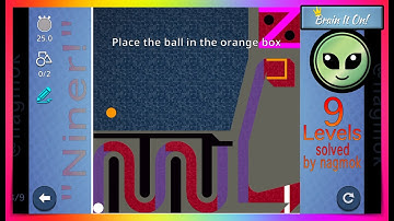 Brain It On! Community "NINER!" 9 Player-Submitted Levels solved by nagmok