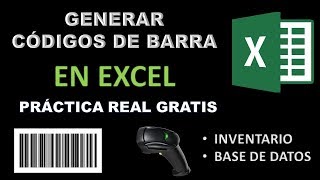 Como Generar Códigos de Barra en EXCEL (Gratis)  Impresión  Caso de un Inventario