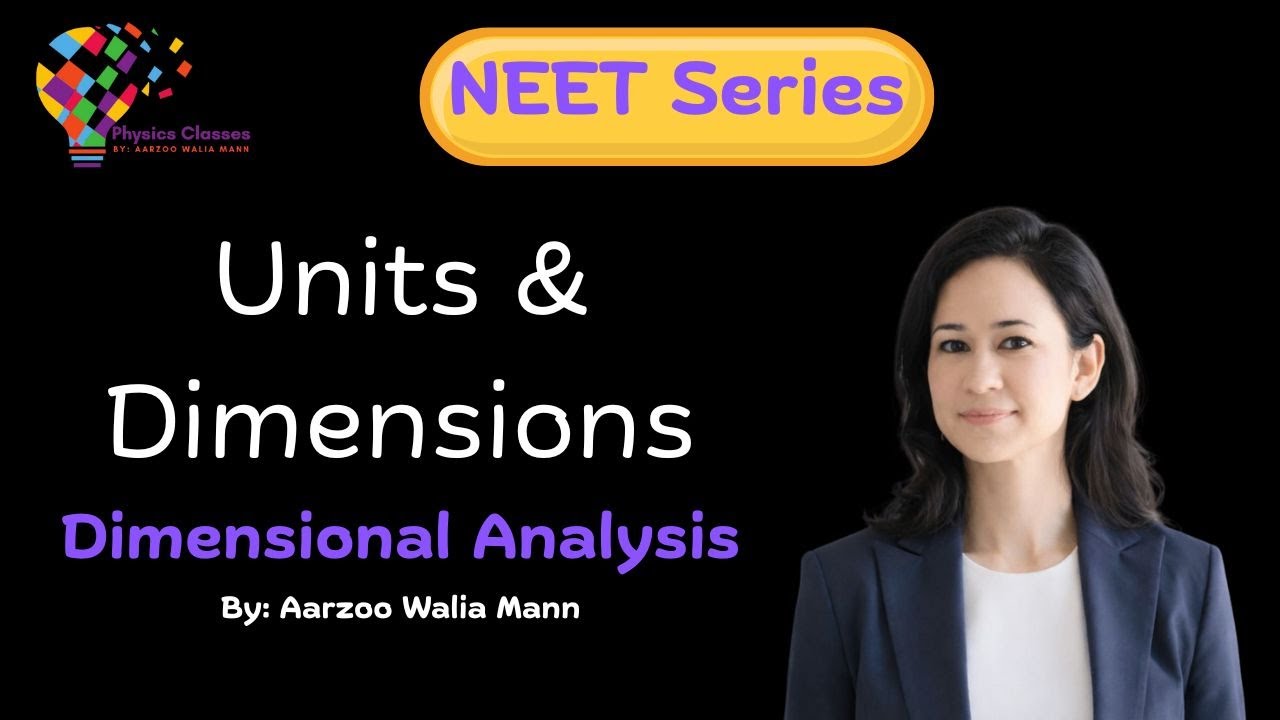 Dimensional Analysis for NEET | Units & Dimensions Explained + PYQs