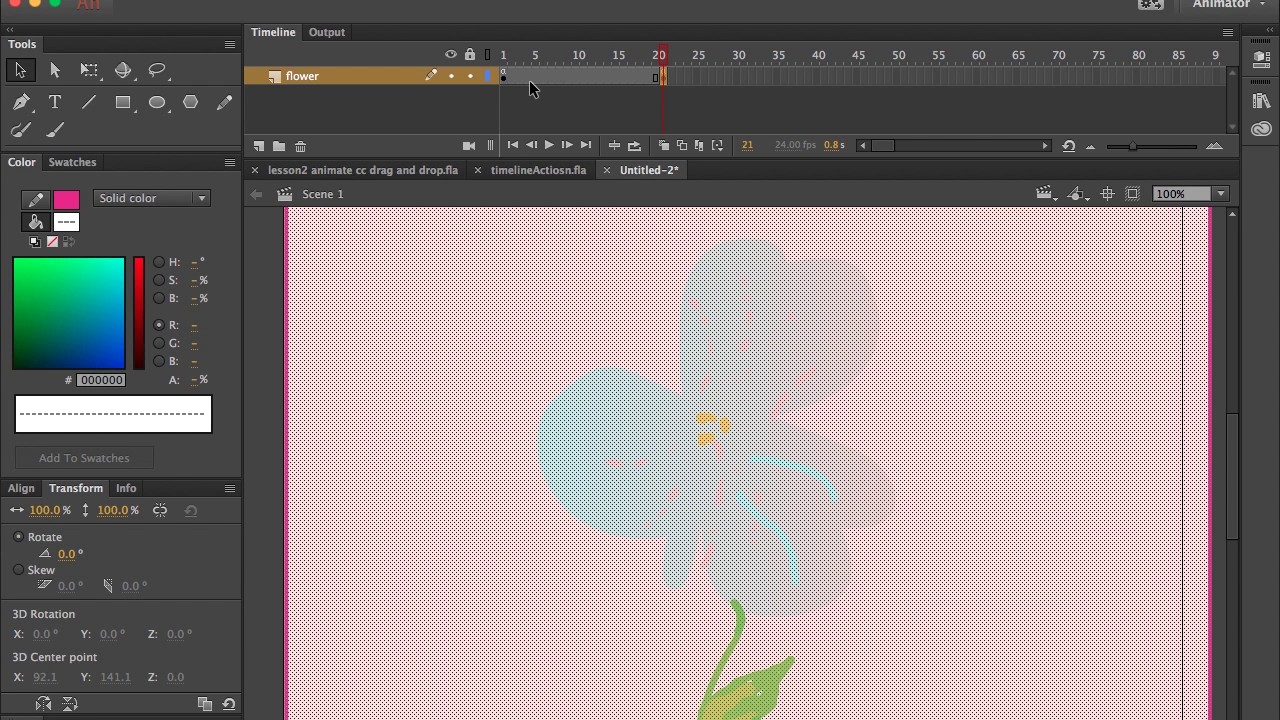 lesson three adobe animate: actionscript on the timeline
