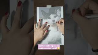 DESENHO COM PONTILHISMO - GATINHO