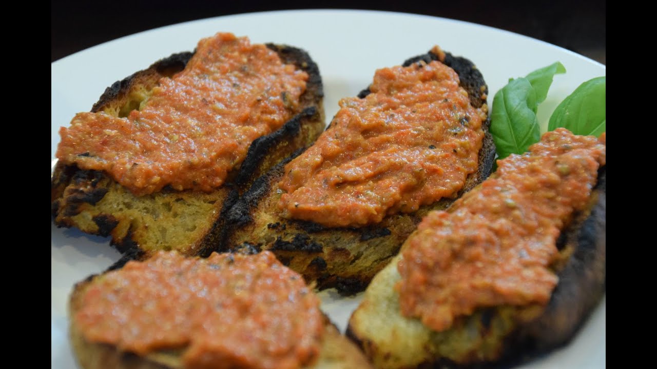 Roasted Red Pepper and Eggplant Spread Dip | Cooking Italian with Joe - YouTube