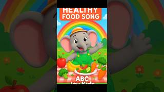 Healthy Food Song 🍎🥦🐘 | Eat Colors with Elephant | ABC Joy Kids