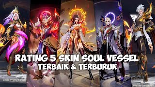 RATING 5 SKIN SOUL VESSEL MANA YG TERBAIK BENNEDETA, CLINT, CECILION, AAMON, HANABI - MOBILE LEGENDS