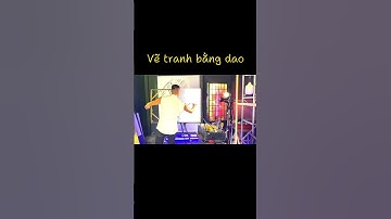 vẽ tranh bằng dao biểu diễn họa sĩ kỷ lục gia Nguyễn Tiến #shorts