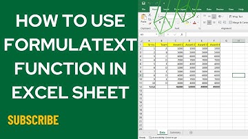 How To Use Formulatext Function In Excel Sheet