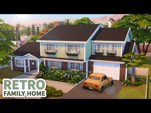 Retro Family Home // The Sims 4 Speed Build