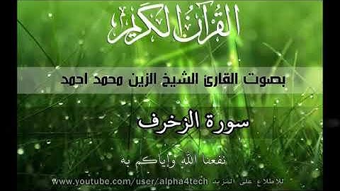 الشيخ الزين محمد أحمد - سورة الزخرف