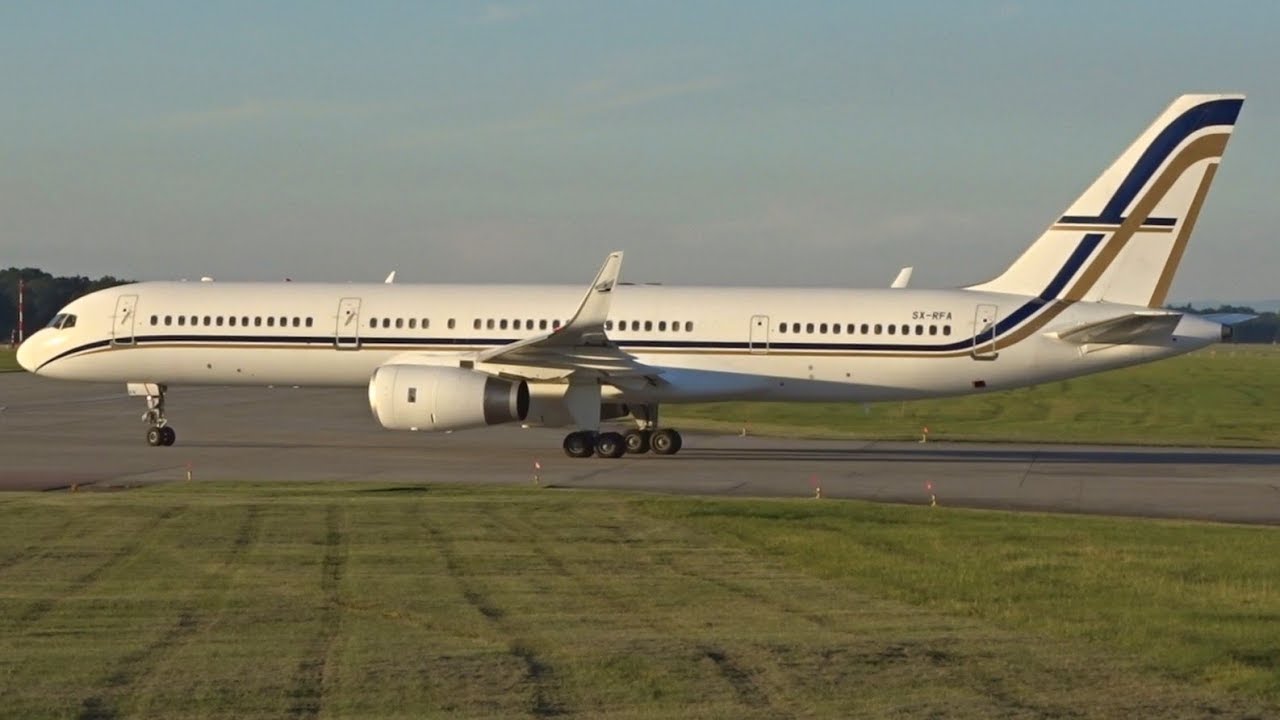 FullHD] GainJet Boeing 757-200(WL) SX-RFA takeoff at Geneva/GVA