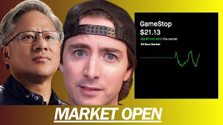 GAMESTOP SURGES 21%, ROARING KITTY TWEETS, NVIDIA ABOVE 900, MARKET NEAR ALL TIME HIGH | MARKET OPEN