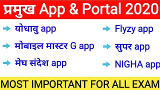Important Apps and Portals 2020 | mobile apps and web portals current affairs 2020 | gk tracker