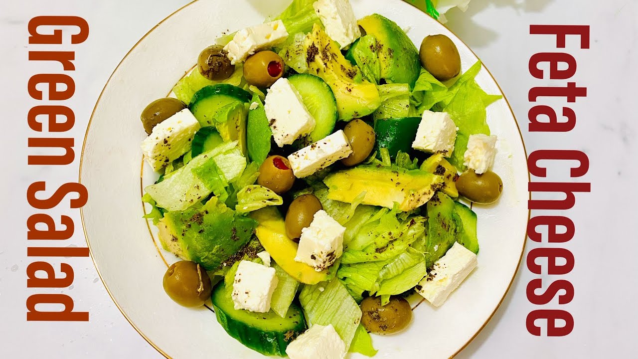 Simple Easy Green Salad with Feta Cheese// Talented Hazara Mum YouTube