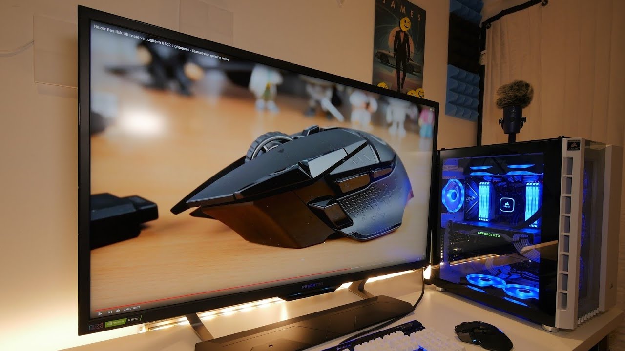 This thing is huge! Acer Predator CG7 4K Monitor review - HDR, G-Sync,  144Hz?!?