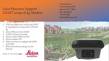 Leica GS18T Micro sim configuration using 4g or LTE and Leica CS20 Data Collector:  Updated 5 17-21