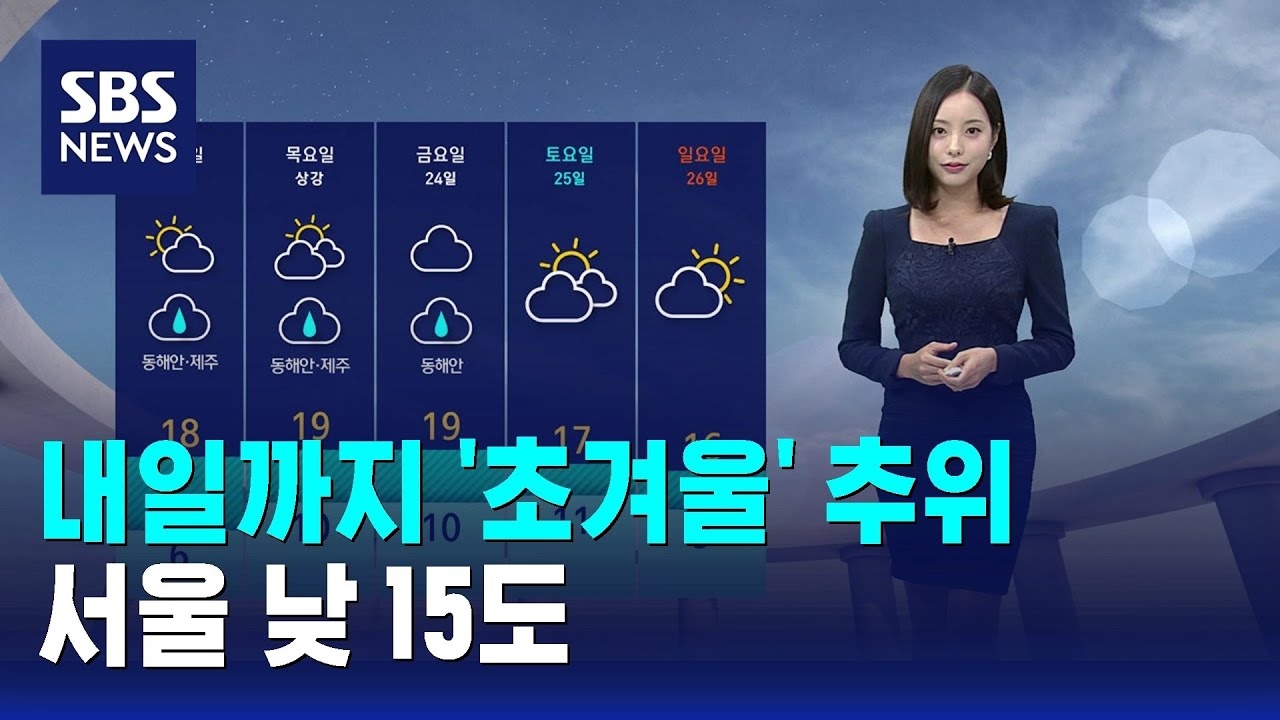 [날씨] 내일까지 '초겨울' 추위…서울 낮 15도 / SBS