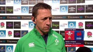 Scott Bemand reacts to a heavy Womens Six Nations loss against England