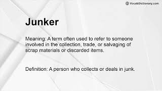Junker Meaning