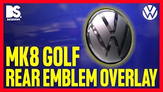 Badgeskins VW MK8 Golfs/GTI/R Rear VW Emblem Overlay