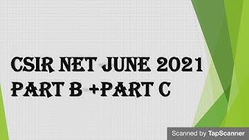 CSIR -NET 2021 June (exam date 2022)