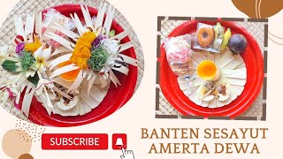Cara Membuat Banten Sesayut Amerta Dewa// Yuk mejejaitan #bali #balinese #bantensesayutamertadewa