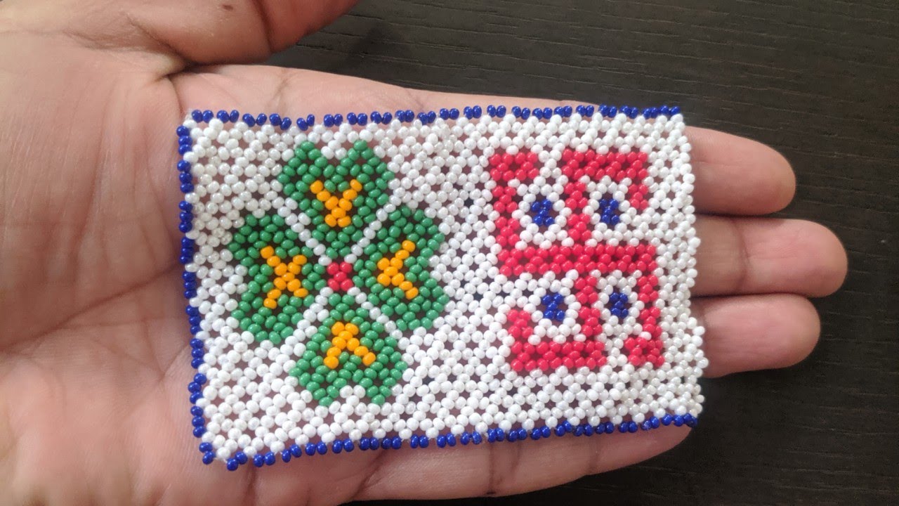 Hand Embroidery Dal moti Swastik design tutorial/ 3 moti toran design part- 2