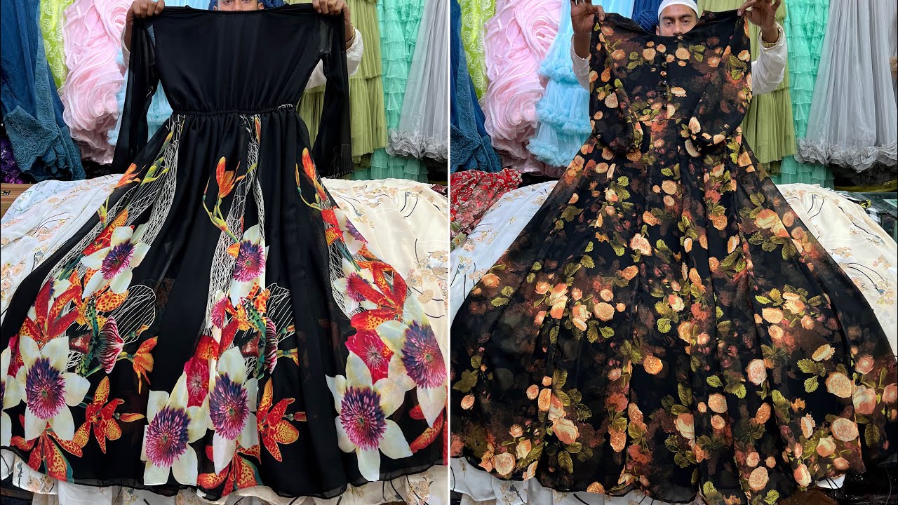 Cute cute floral eid collection hijab gown/long tops collection 2023,সবচেয়ে কমদামে ওয়ানপিস/টপস গাউন