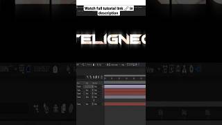 Cinematic Title Intro Animation Proccess Timelapse  After Effects  Tutorial  shorts