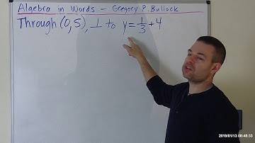 Y106.6 Write Equation Given Point, Slope, Parallel, Perpendicular