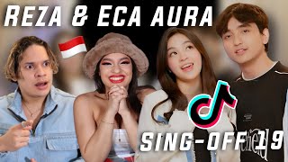 How is she not a SINGER!? Waleska & Efra react to SING OFF TIKTOK SONGS PART 19| Reza vs ECA AURA