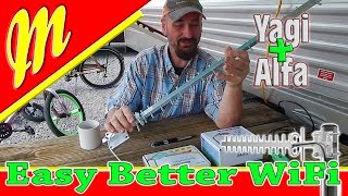 TRENDnet 8 dBi Outdoor Omni Directional Antenna Best RV WiFi Setup so far Yagi WiFi Antenna, AWUSO36NH-Alfa, ALFA R36