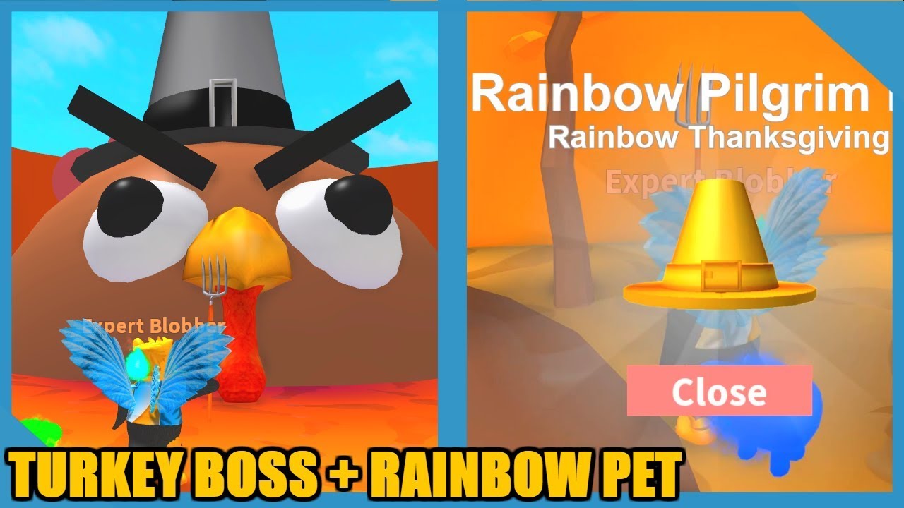 New Rainbow Thanksgiving Pet Turkey Boss Roblox Blob Simulator Update Youtube - blob simulator roblox new script youtube