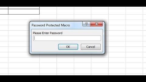 Tutorial - Password Protect Macro