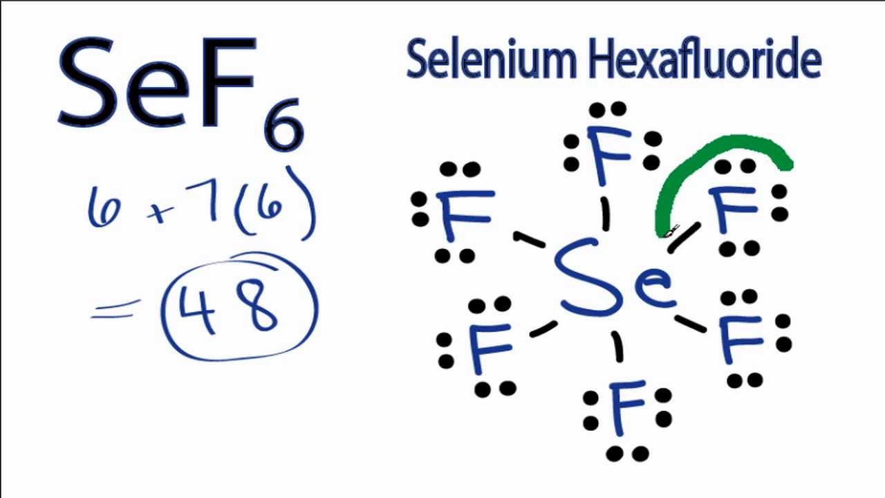 A step-by-step explanation of how to draw the SeF6 Lewis Dot Structure (Sel...