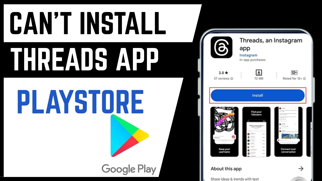 How To Fix Can't Install Threads App From Google Playstore - YouTube