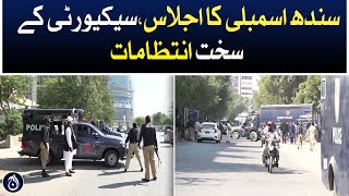 Sindh Assembly meeting, strict security arrangements - Aaj News