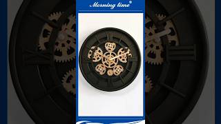 12 Inch Retro Gear Wall Clock - Industrial Chic Decorative Timepiece