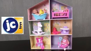 Lots To Love Babies 5-Inch Dolls And Accessory Play House Gift Set From Jc Toys