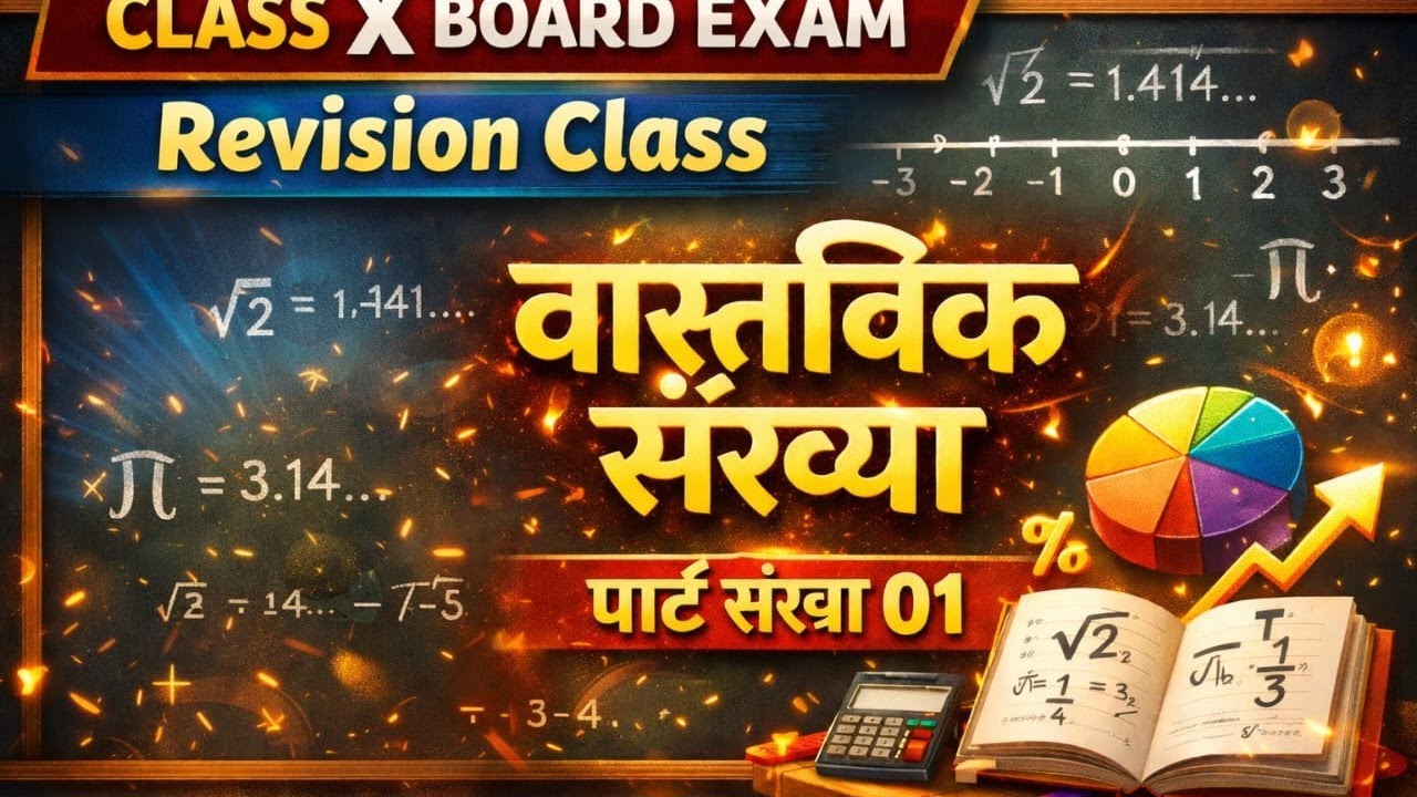 वास्तविक संख्या (पार्ट -1) board exam revision class #exam #board exam 