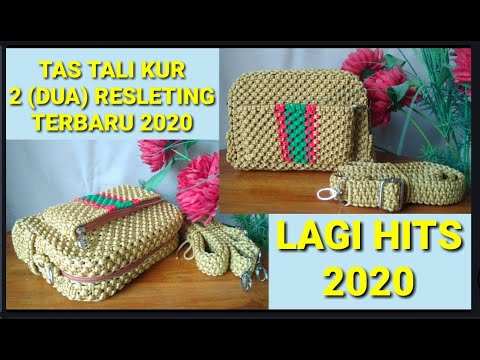 Full Tutorial DIY Tas tali kur terbaru dengan kunci putar. 