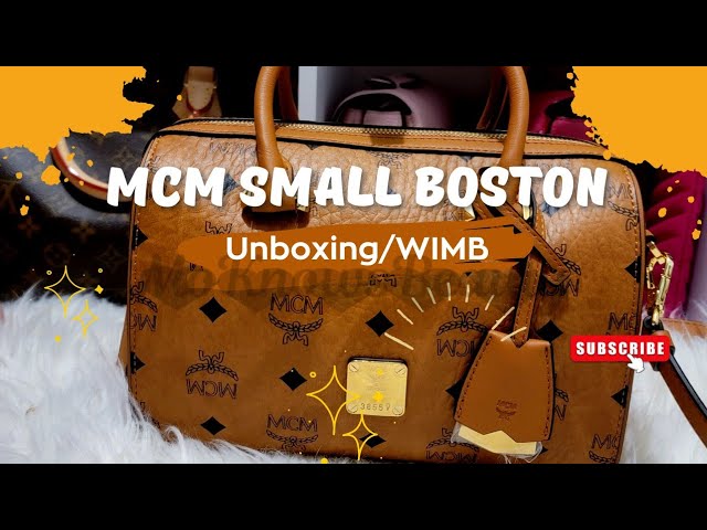Bags, Mcm Essential Boston Bag In Monogram Leather