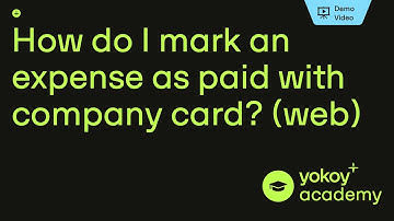 How do I mark an expense as paid with company card?  (web)