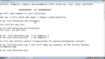 RHEL 7 Archive, compress, unpack, and uncompress files using tar, star, gzip, and bzip2