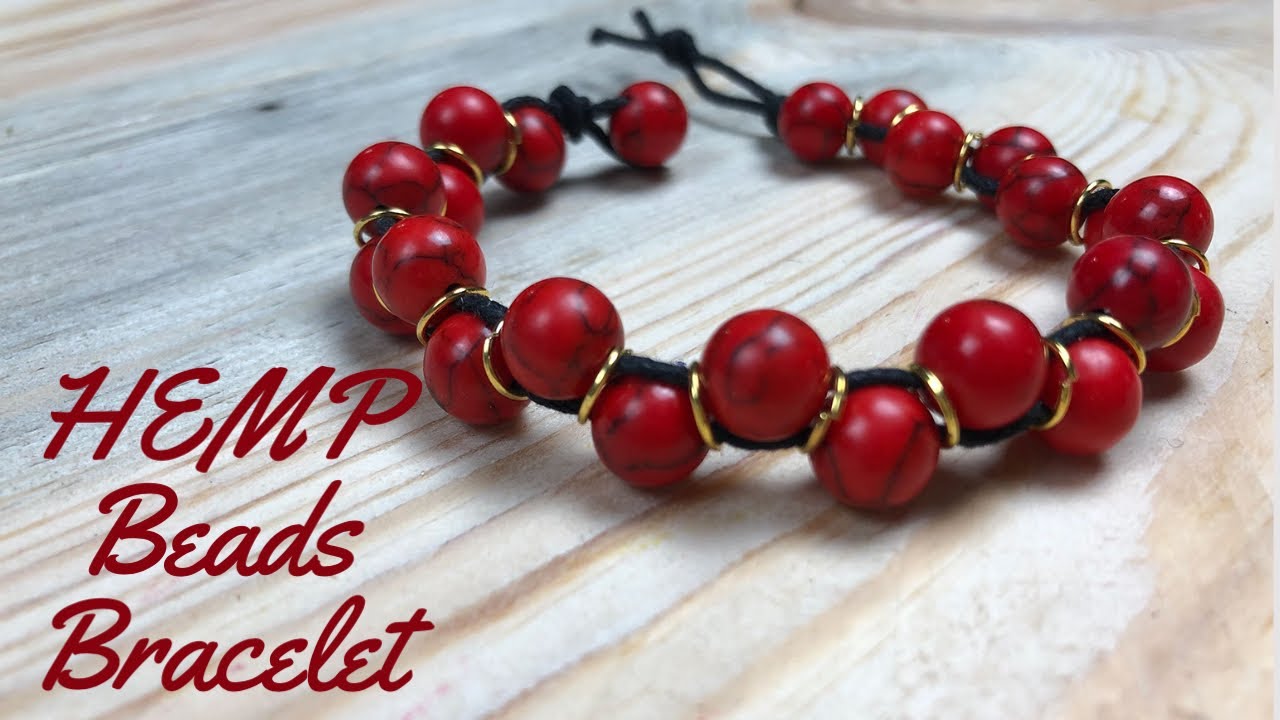 Easy way to make HEMP bracelet, beads bracelet YouTube