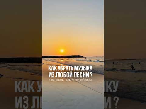 Как убрать музыку из песни? И оставить только голос/вокал