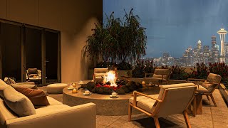 4K Jazz Music Ambience by Cozy Apartment in Seattle City| The best Jazz Music for Sleep and Study.
