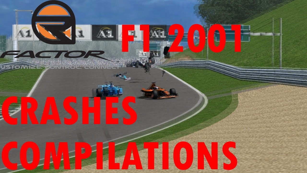 Rfactor-F1 2001 #1 Crashes Compilations